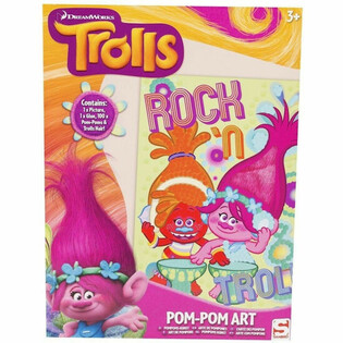 TROLLS IZGATAVO SAVU POMPOM MĀKSLAS DARBU (48 gab.)