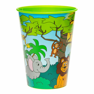 Dzeramā glāze / Saldējuma trauciņš Džungļu dzīvnieki - 260 ml (12 gab.)