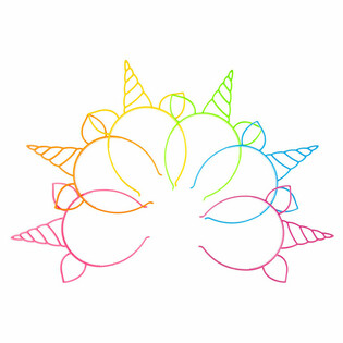 Vienradža matu stīpiņa, neon krāsu mikss (24 gab.)