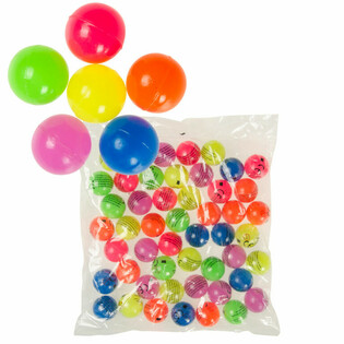MIX LĒKĀJOŠĀS BUMBIŅAS NEONA KRĀSĀS Ø 3,2 cm (50 gab.)