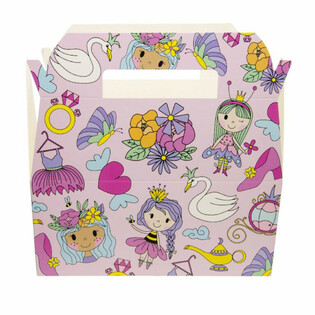 Bērnu Izvēlnes Kastīte Princese - Menu Box - 22,5 x 12 x 9,5 cm (24 gab.)