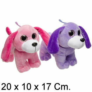 Mīļi plī&scaron;a suņi - 20 cm - Krāsu mikss (6 gab.)