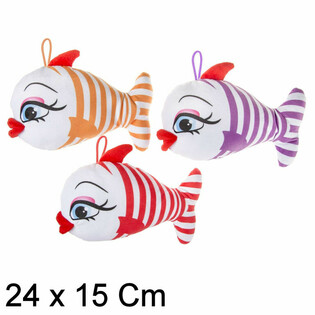 Plī&scaron;a priecīgā zivs ar lielām lūpām - 24 cm - Mix (12 gab.)