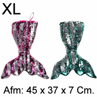 XL Plīša Pagalvis Nāras Astes Formā - 45 cm - Mix krāsas (4 gab.)