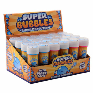 AQUA FUN - ZIEPJU BURBUĻI, 60ML AR PUZLI DISPLEJĀ (24 gab.)