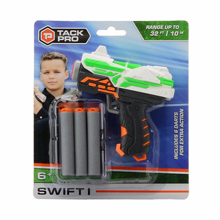 Rotaļu pistole Tack Pro Swift I ar 6 mīkstajām bultām - 11 cm