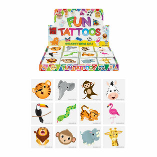 FUN TATTOO - DŽUNGĻU DZĪVNIEKI - DISPLEJS (48x12 gab.)