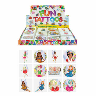 JAUTRI TETOVĒJUMI - MODELIS: FĒJA / FAIRY, katrā paciņā 12x tetovējumi DISPLEJĀ (48 gab.)