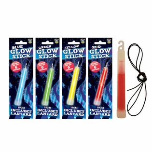 SPĪDOŠIE STIENĪŠI GLOW STICK - 15 CM AR AUKLIŅU - KRĀSU MIX DISPLEJĀ (12 gab.)