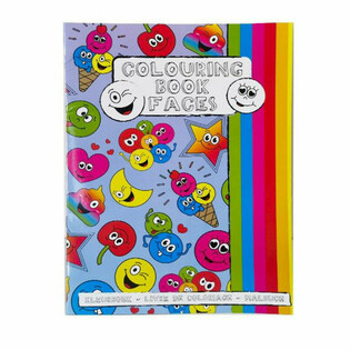 A4 Smiley Krāsojamā Grāmata ar Uzlīmēm (12 Gabali)