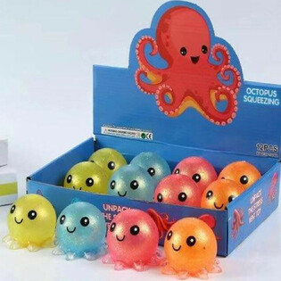 Saspiežamais astoņkājis Squeeze Octopus displejs (12 gab.)