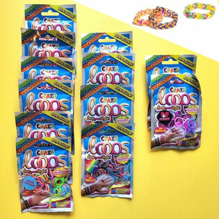 CRAZE LOOPS LOOM - PĀRSTEIGUMU MAISIŅI - DISPLEJĀ (12 gabali)