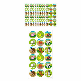 FUN STICKERS - LAUKU DZĪVNIEKU UZLĪMES - 18 UZLĪMES LAPĀ (10 gab.)