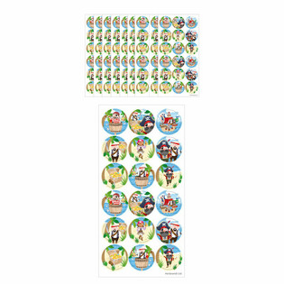 FUN STICKERS - PIRĀTU UZLĪMES - 18 UZLĪMES LAPĀ (10 gab.)