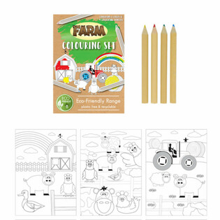 ECO FRIENDLY - Zīmē&scaron;anas komplekts &bdquo;Ferma&rdquo; (25 gab.)