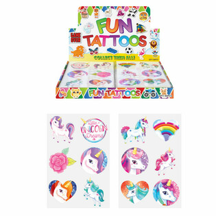 Fun Tattoos: Vienradžu displejs (96 gab.)