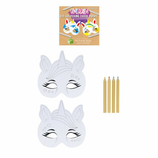 ECO FRIENDLY - Izkrāso savas vienradža maskas (12 komplekti)