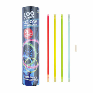 Spīdo&scaron;ās Rokassprādzes Glow - 100 gab. Tūbā