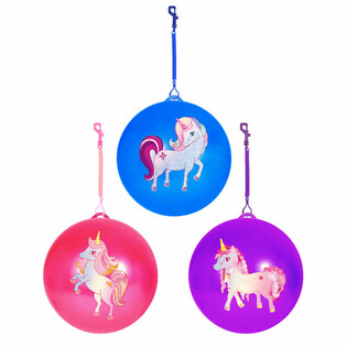 UNICORN / Vienradža bumba ar auklu / Bungee bumba Ø23 cm (24 gab.)