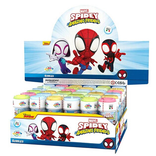 Spidey Spiderman Amazing Friends Ziepju Burbuļi - 60ml - Displejs (36 gab.)