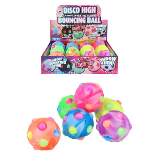 Mirdzo&scaron;a Disko Lēkājo&scaron;ā Bumba - 6cm - Displejs 12 gab.