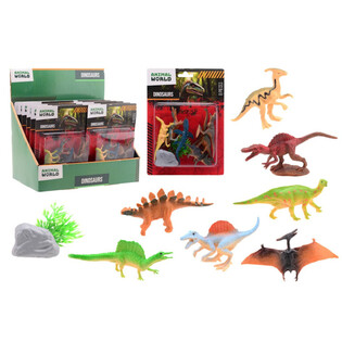 ANIMAL WORLD - Dinozauru Komplekts 8 Daļas - Displejā (12 gab.)