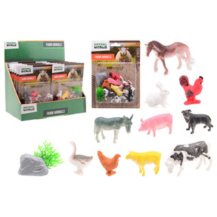ANIMAL WORLD - Lauku sētas dzīvnieku komplekts 12 gab. - Displejs (12 gab.)