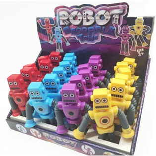 LOKANI FLEKSIBILI ROTAĻLIETU ROBOTI - KRĀSU MIKS - DISPLEJĀ (24 gab.)