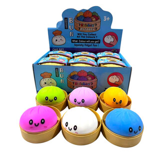 RAGE - Squishy Bun Dumplings LIELI (8.5 x 8.5 x 4.8 cm) - Viral 2026 Fidget rotaļlieta (12 gab.)