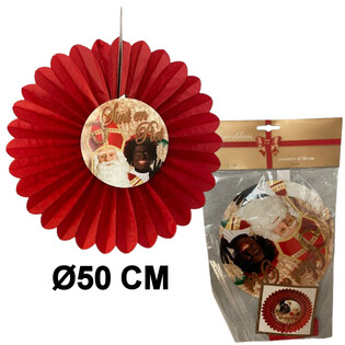 SINTERKLAAS DEKORATĪVAIS VĒDEKLIS Ø50 CM - SALOKĀMS (6 gab.)