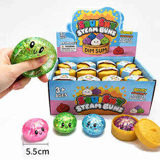 RAGE - Spīdīgi mīkstie pelmeņi SQUISHY MAZI (Izm. 5.5 x 5.5 x 3 cm) - Virālās 2026. gada fidget rotaļlietas (24 gab.)