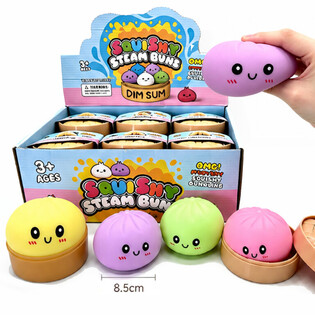 RAGE - Lielie mīkstie pelmeņi (Squishy Dumplings) (Izm. 8.5 x 8.5 x 4.8 cm) - Viral 2026 Fidget Toy (12 gab.)