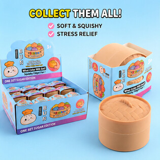 RAGE - Squishy SUGAR EDITION Bun Dumplings MAZIE (5.3 x 5.3 x 4.1 Cm) Viral 2026 Fidget Toy (24 gab.)