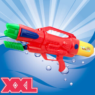 XXL ŪDENS PISTOLES - SUPER SOAKER ŪDENS PISTOLES - IZMĒRI: 63,5 x 10 x 26 CM - DUBULTĀ &Scaron;ĀVIENA ŪDENS IEROČI (1 gab.)