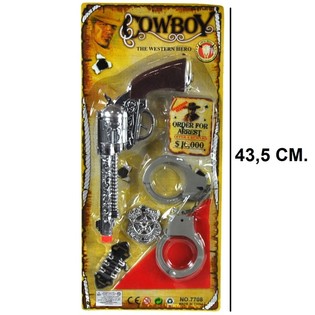 KOVBOJA KOMPLEKTS UZ KARTĪTES - 5. MODELIS (6 gab.)