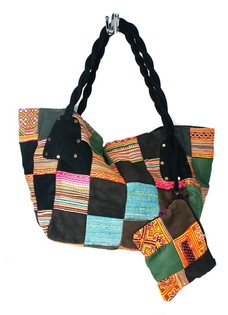 B-FAIR liela melna patchwork soma (1 gab.)