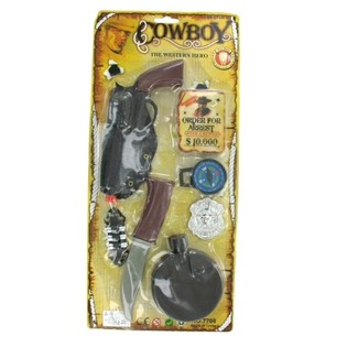 Kovboja komplekts uz kartītes - 3. modelis (6 gab.)