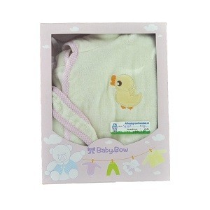 Bērnu peldmētelis BABY BOW Dzeltens / Rozā