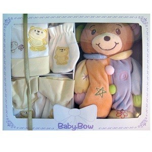Zīdaiņu Dāvanu Komplekts Baby Bow - Lācītis (4 daļas)