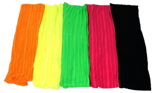 Neonkrāsas tuneļ&scaron;alles ar tievām vertikālām svītrām (10 gab.)
